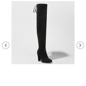 Over the knee black boots